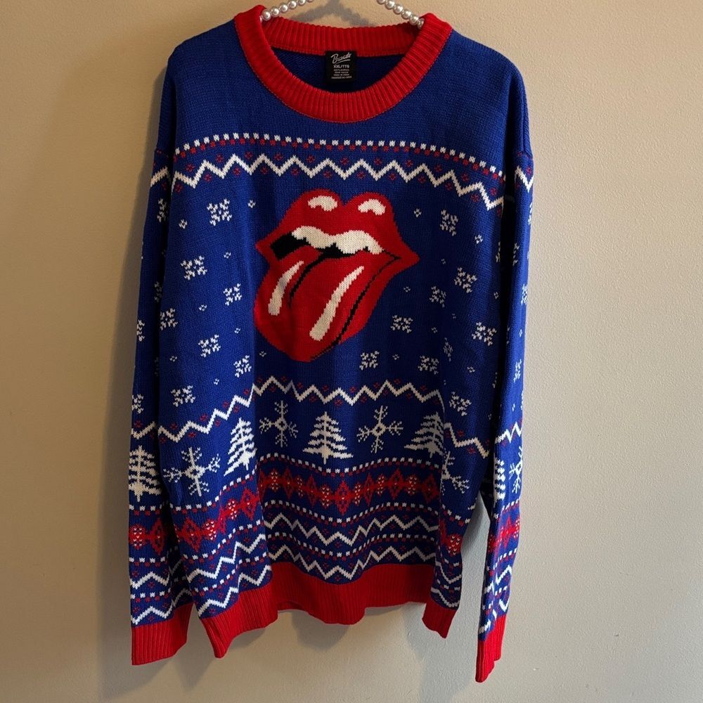 Bravado Rolling Stones ugly Christmas Crewneck Sweater size xxl